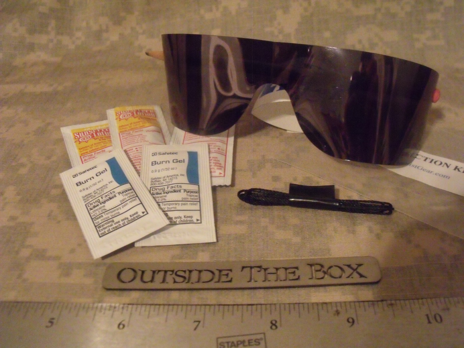 Emergency/Survival: Sun Protection Kit – Sunglasses, Sunscreen, Burn Gel EDC UV