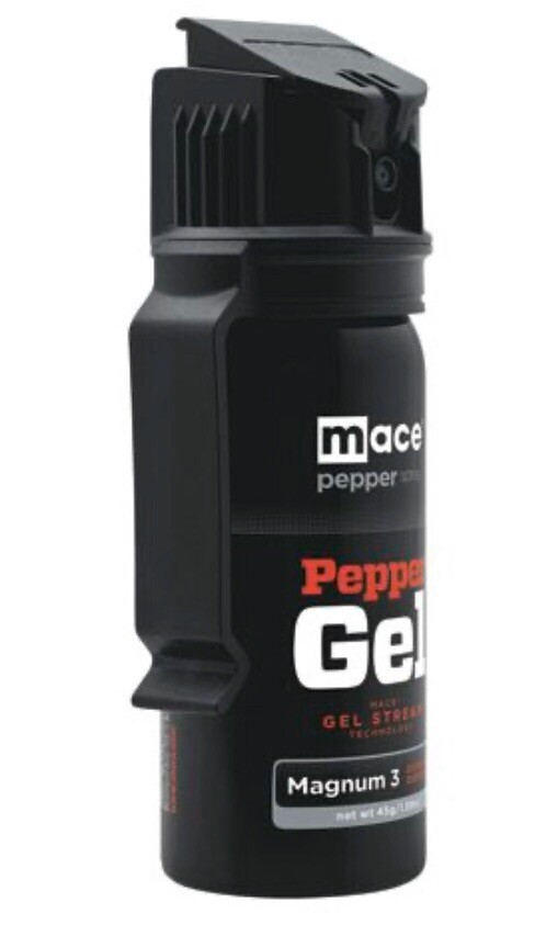2 MACE 18 F POLICE DEFENSE STICKY GEL Pepper Spray FLIPTOP Self DEFENSE Exp10/26