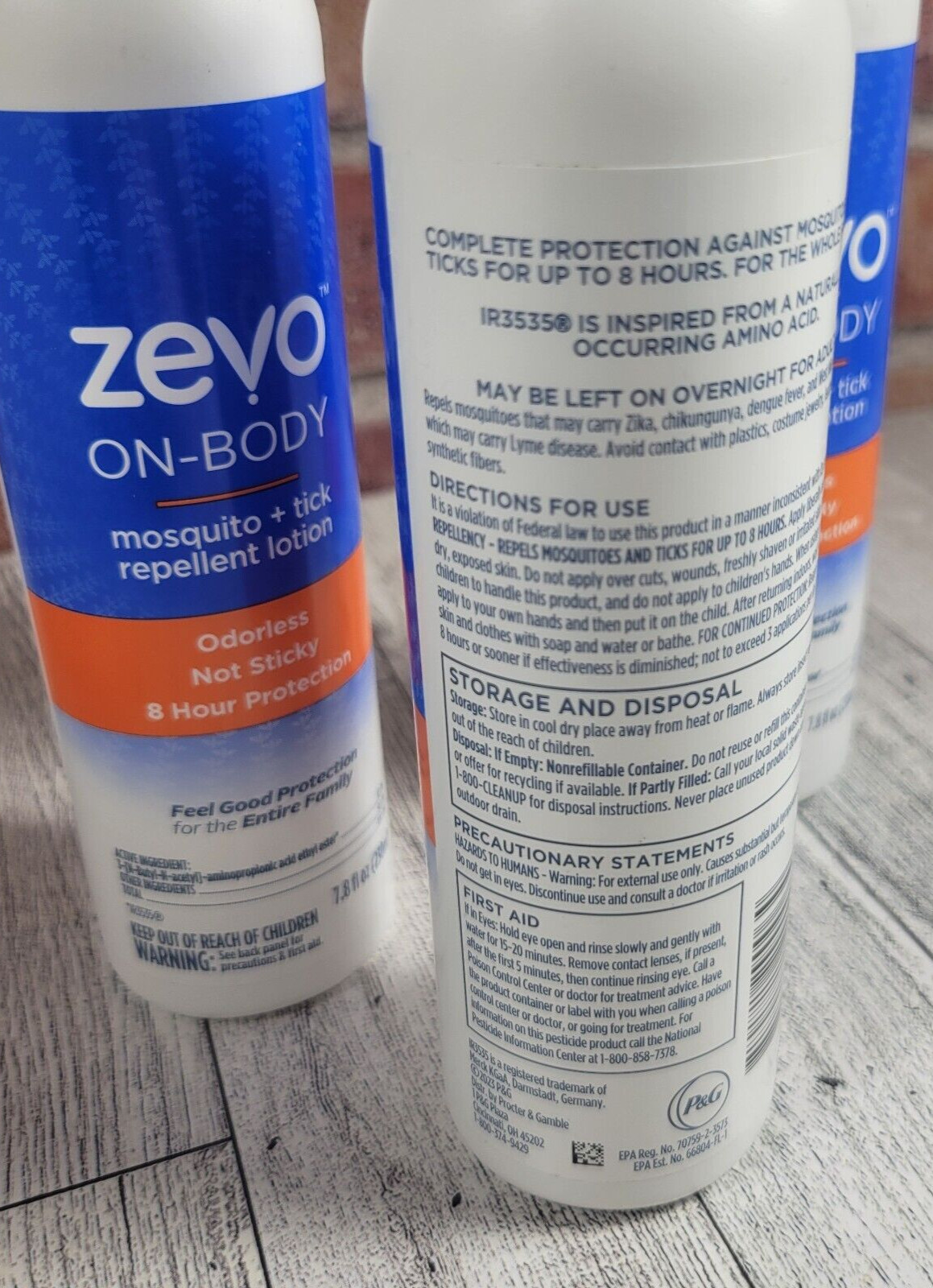 Zevo On-Body Mosquito + Tick Repellent Lotion 7.8 Fl Oz NEW