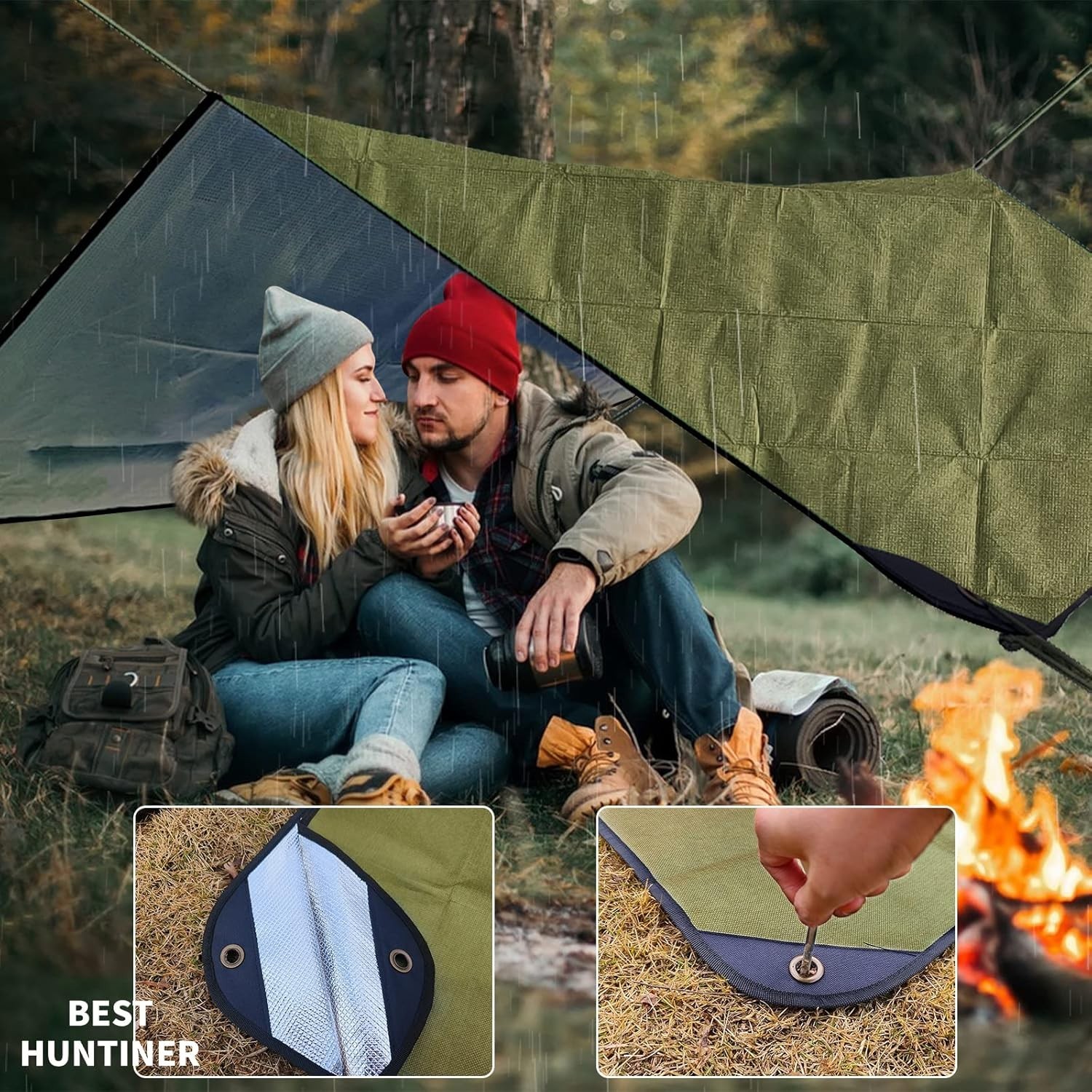 Heavy Duty Survival Blanket -Multifunctional Reflective Tarp Thermal Blanket – 6