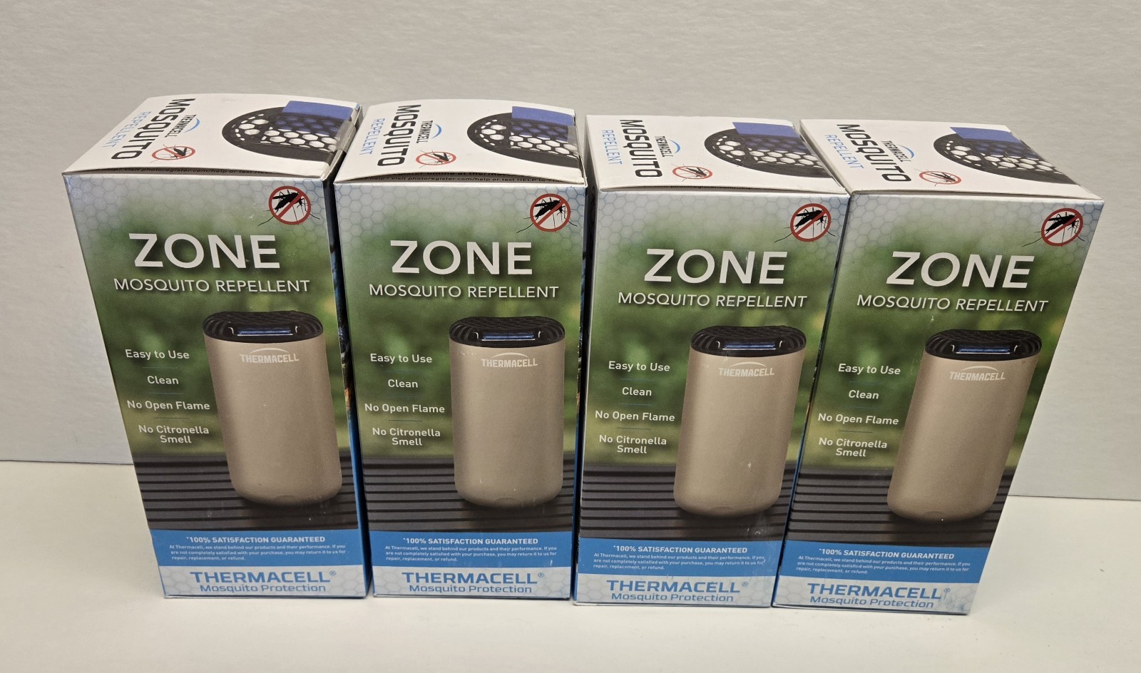 LOT OF 4 Thermacell Patio Shield 15 FT Coverage Zone Mosquito Repellent, Tan