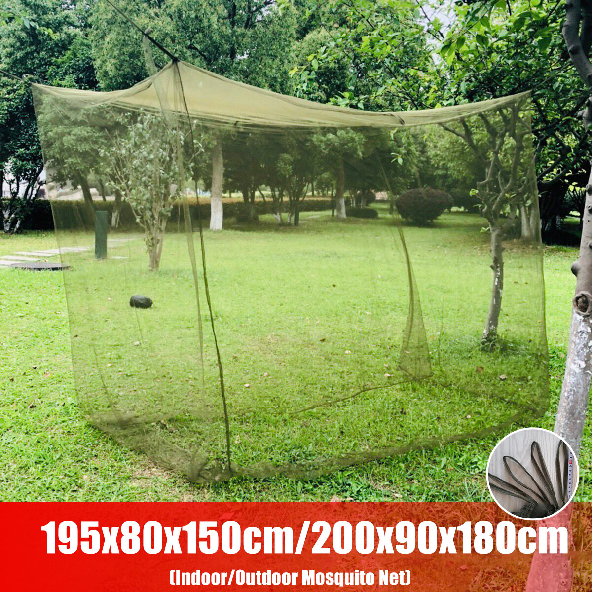 Portable Large Green Camping Mosquito Fly Net Indoor Outdoor Netting Insect Tent