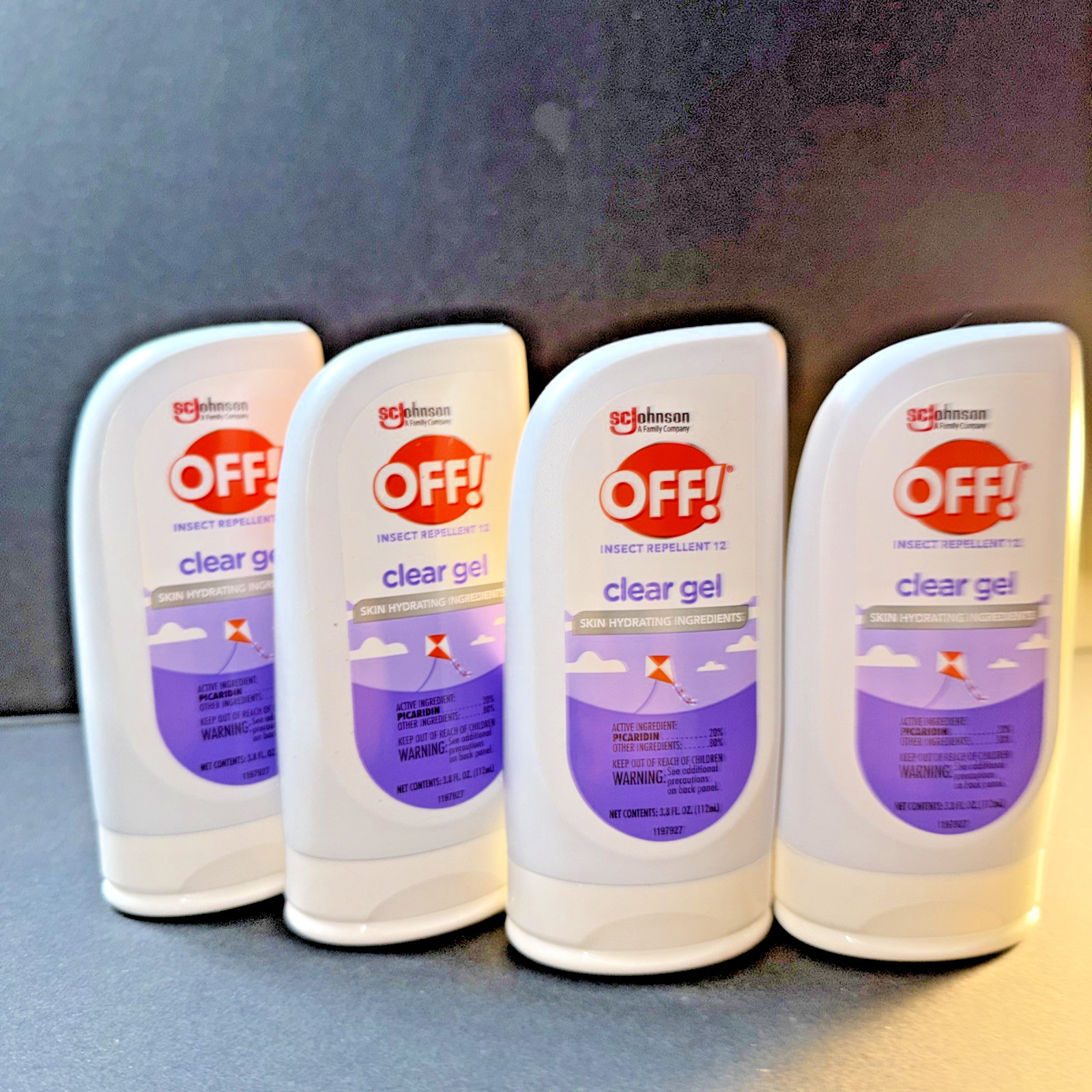 Off! Insect Repellent – Clear Gel – 20% Picaridin 3.8oz / 112mL – Lot Of 4