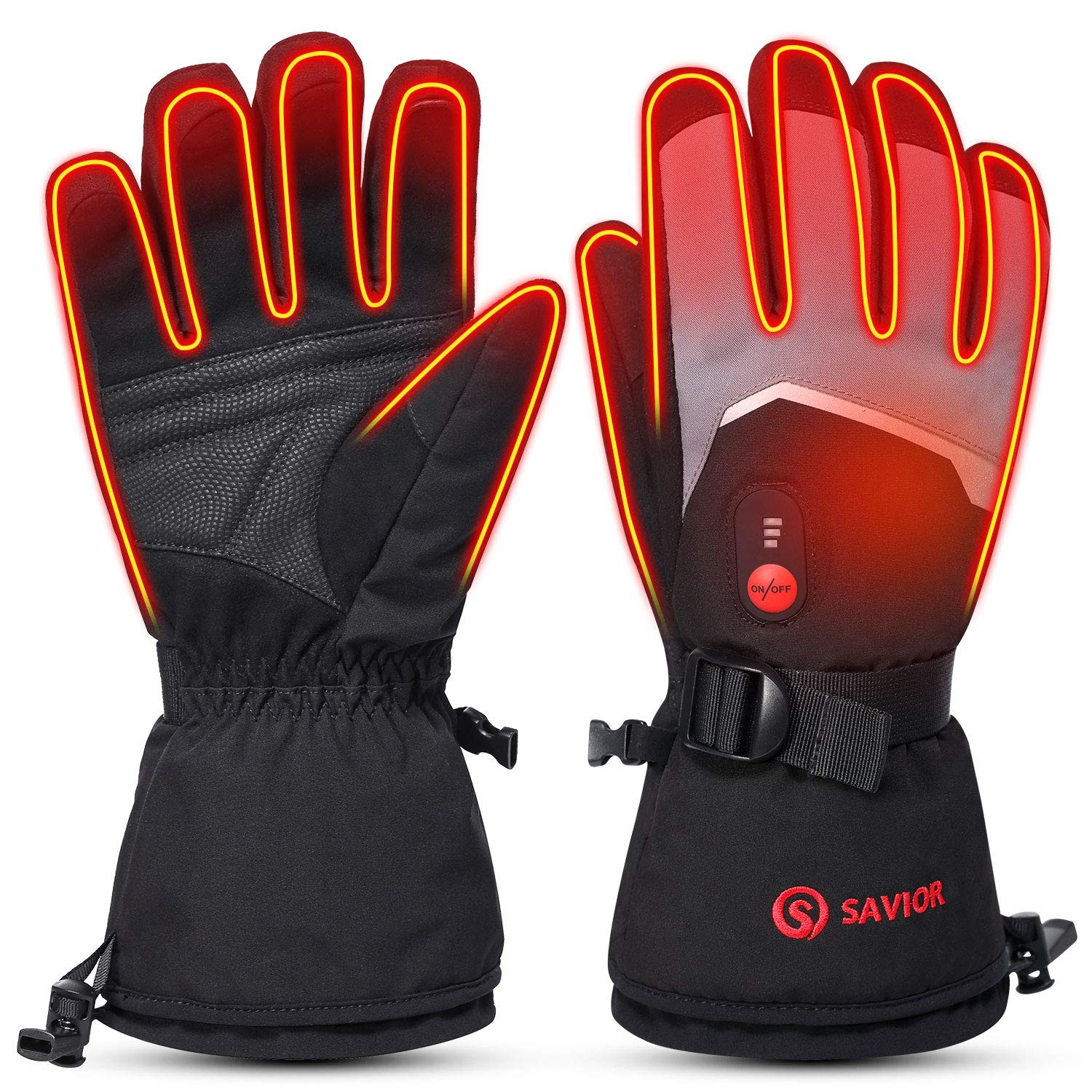 Savior Heat Heated Ski Gloves For Men Women Electric Rechargeable Battery