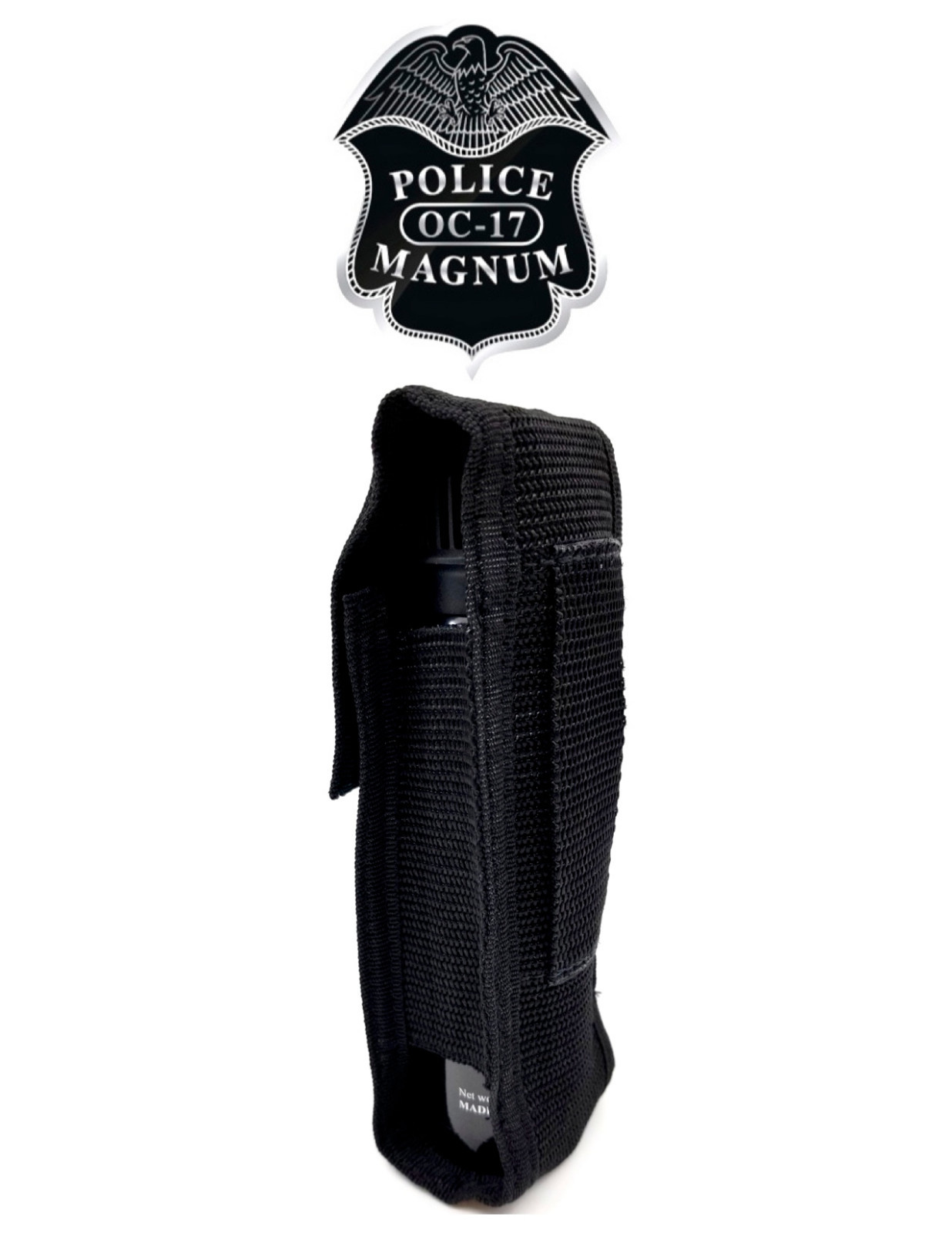 POLICE MAGNUM Pepper Spray 4oz Ounce Flip Top Nylon Holster Defense Protection