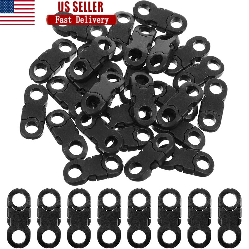 25 Pcs Mini Breakaway Plastic Buckles Side Release Paracord Bracelet Clasp New