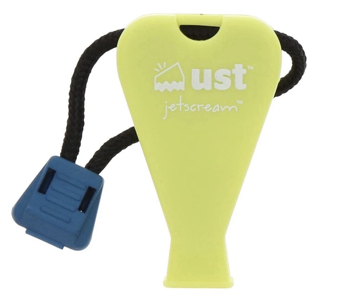 UST JetScream Floating Whistle, 122dB, Yellow – Great For Campers, Counselors!