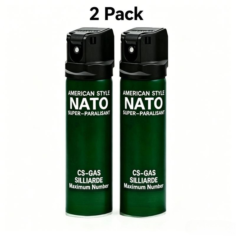 2 Pack Pepper Spray Max Strength Flip Top Canister Self Defense Guard 110ml