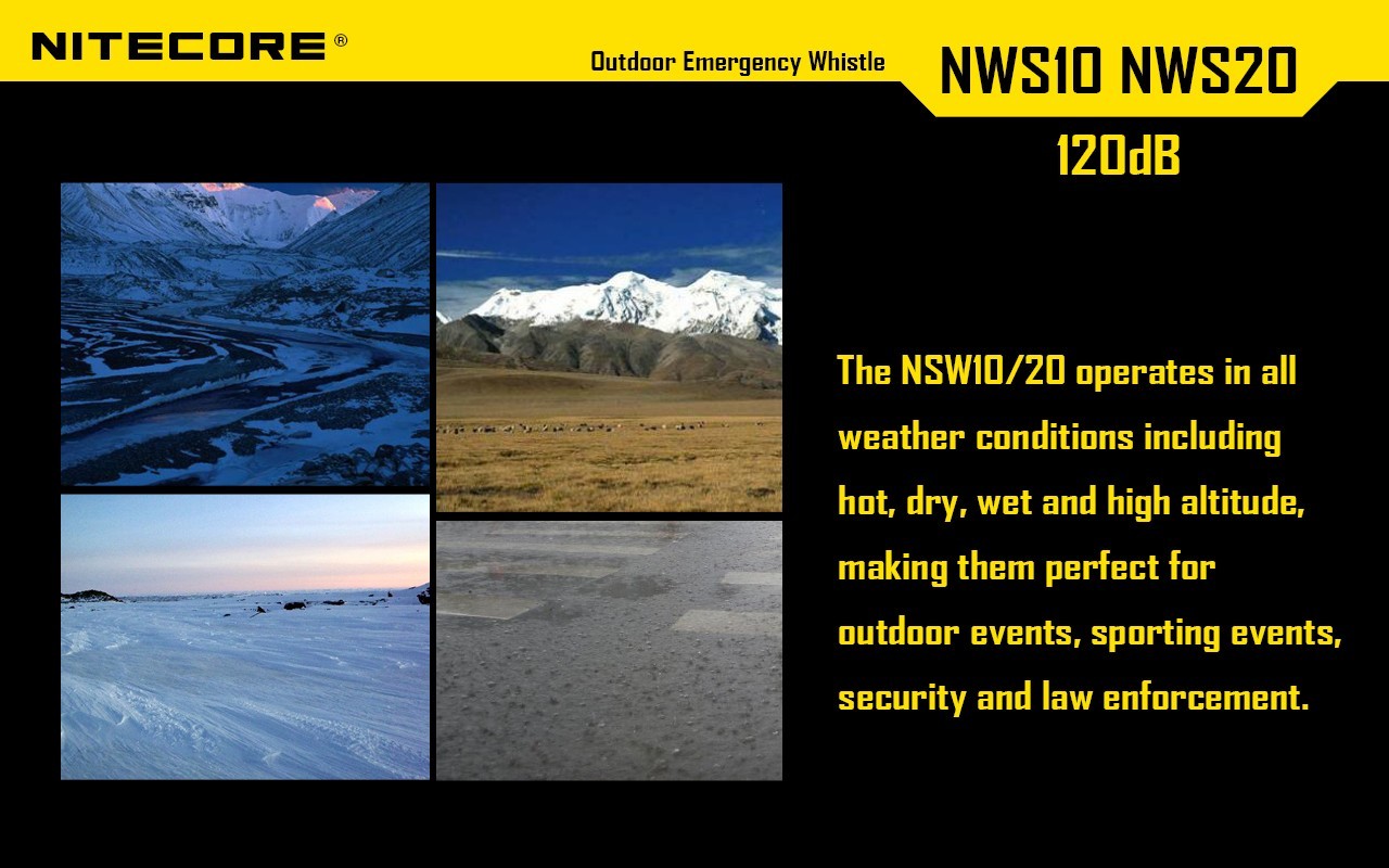 Nitecore NWS10 Whistle Outdoor Emergency TC4 Titanium Alloy Survival SOS Caller