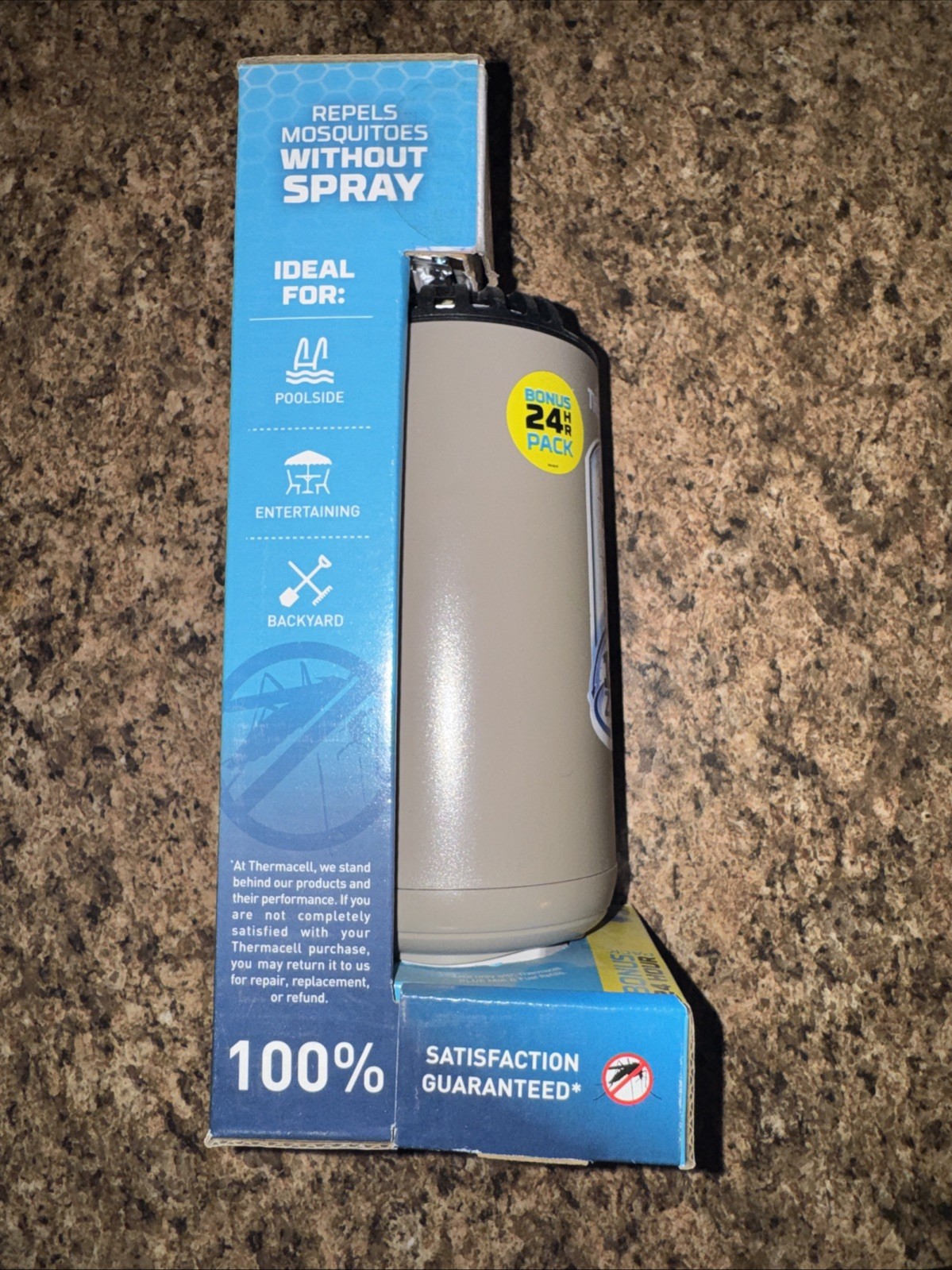 Thermacell Patio Shield Riverbed Mosquito Repeller – Scent & Flame Free – 15ft