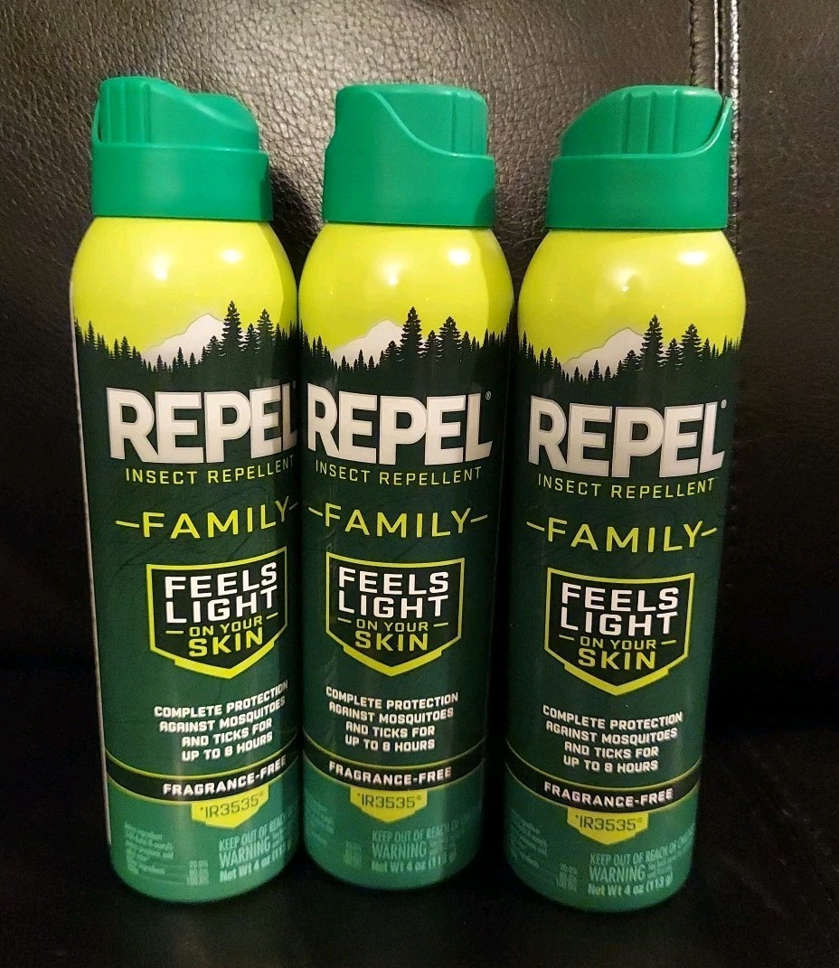 Lot of 3 Repel Insect Repellent Liquid For Mosquitoes/Ticks 4 oz cans M7