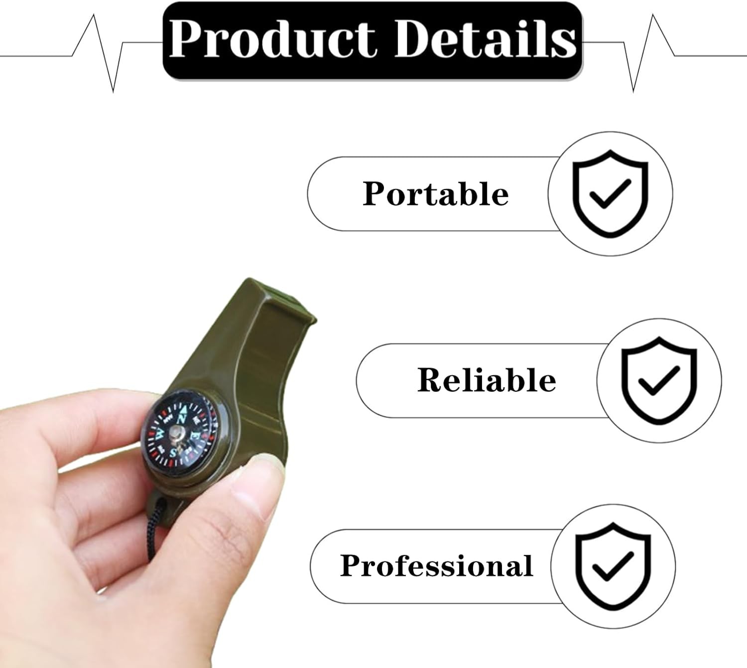 3 Pack Very Loud Keychain Whistle for Survival, Sports, Hiking, Outdoor Activity