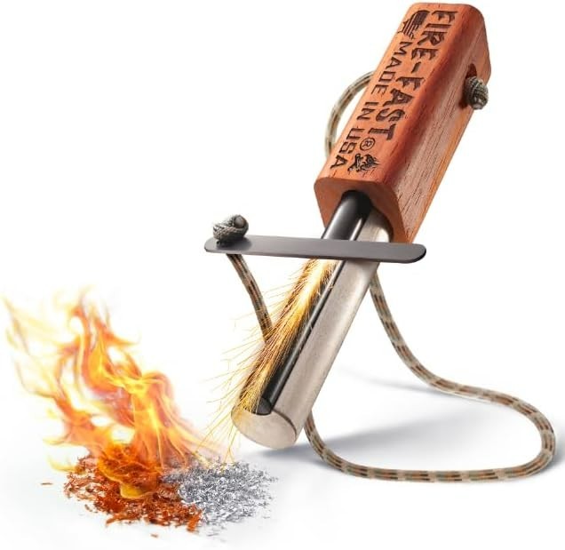 Compact Magnesium and Ferrocerium Fire Starter – Perfect for Camping & Hiking