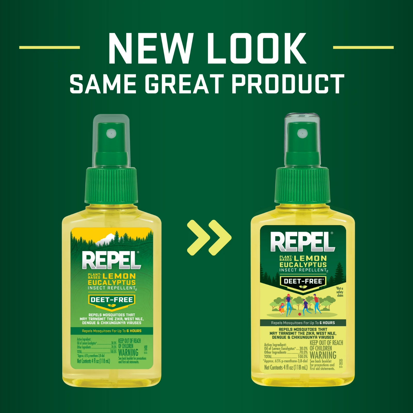 (2 pack) Repel Plant-Based Lemon Eucalyptus Insect Repellent, Mosquito Repellent