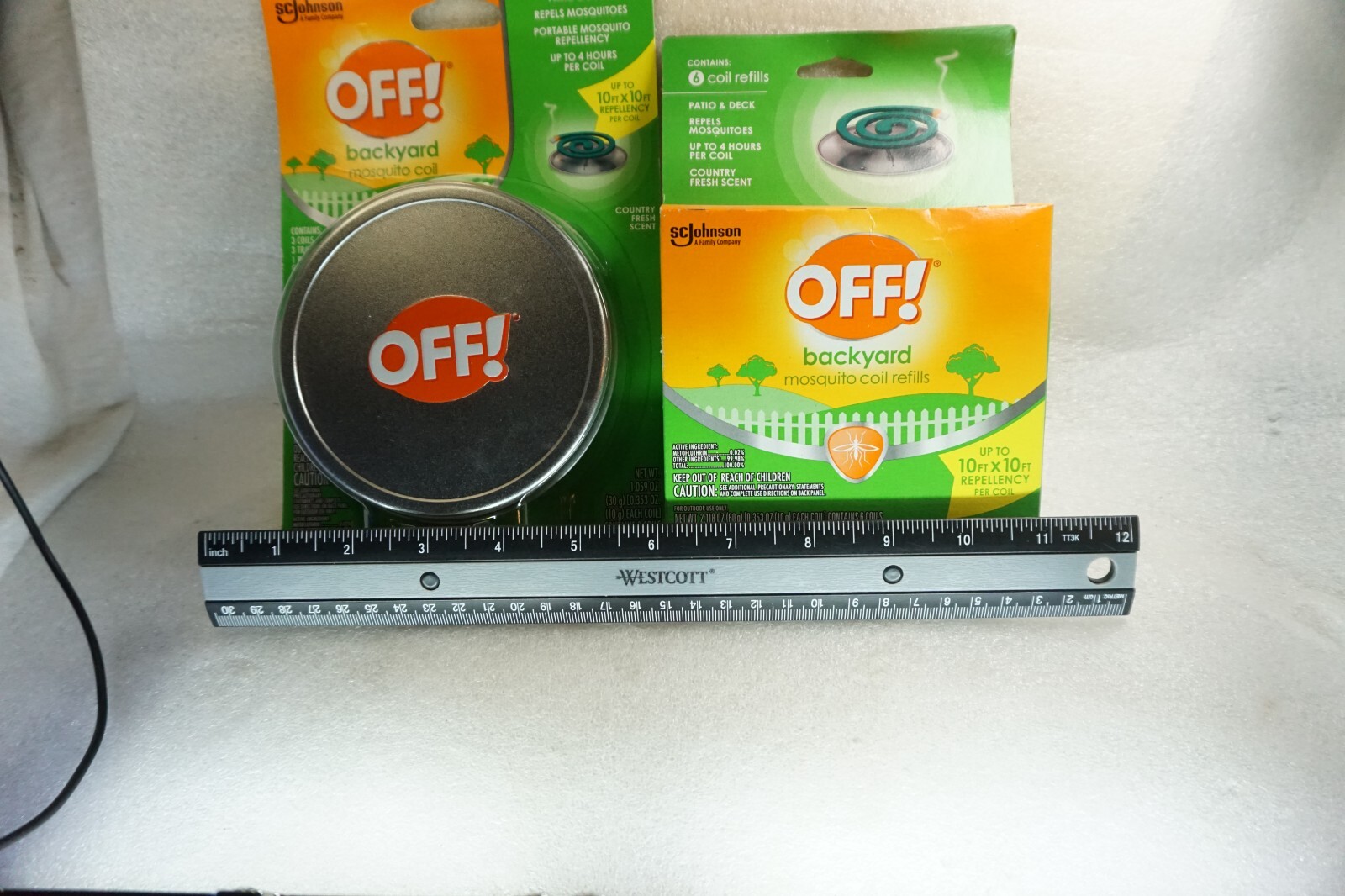 OFF! Backyard Mosquito Repellent Pack 3 Coils 3 Trays 4 Hours Per Coil + Refill