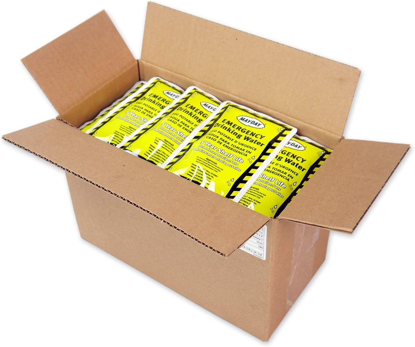 Pouch Water, Coast Guard Emergency Water,5-Year Shelf Life,Disaster Preparedness