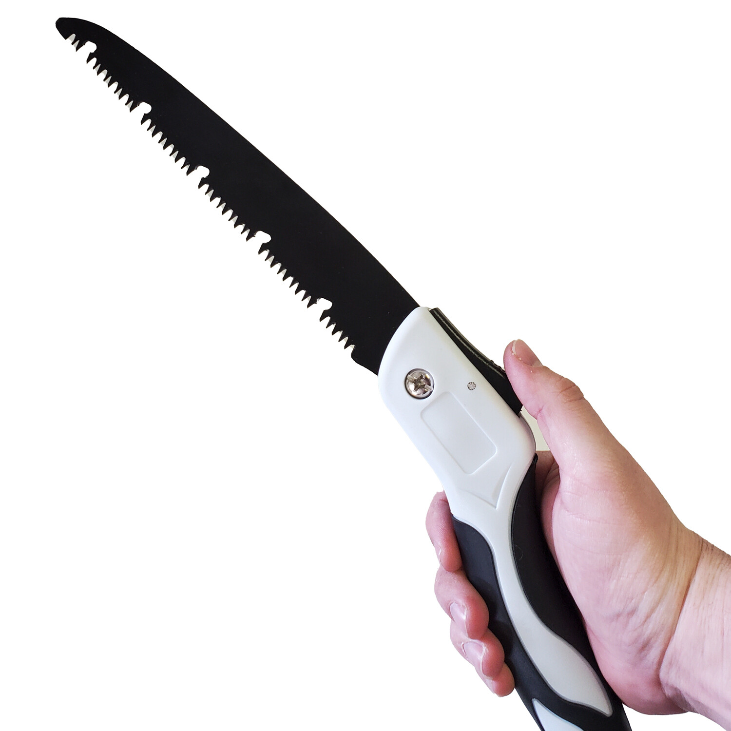 Sirius Survival 8 Inch SK5 Carbon Steel Blade Folding Hand Saw – White/Black