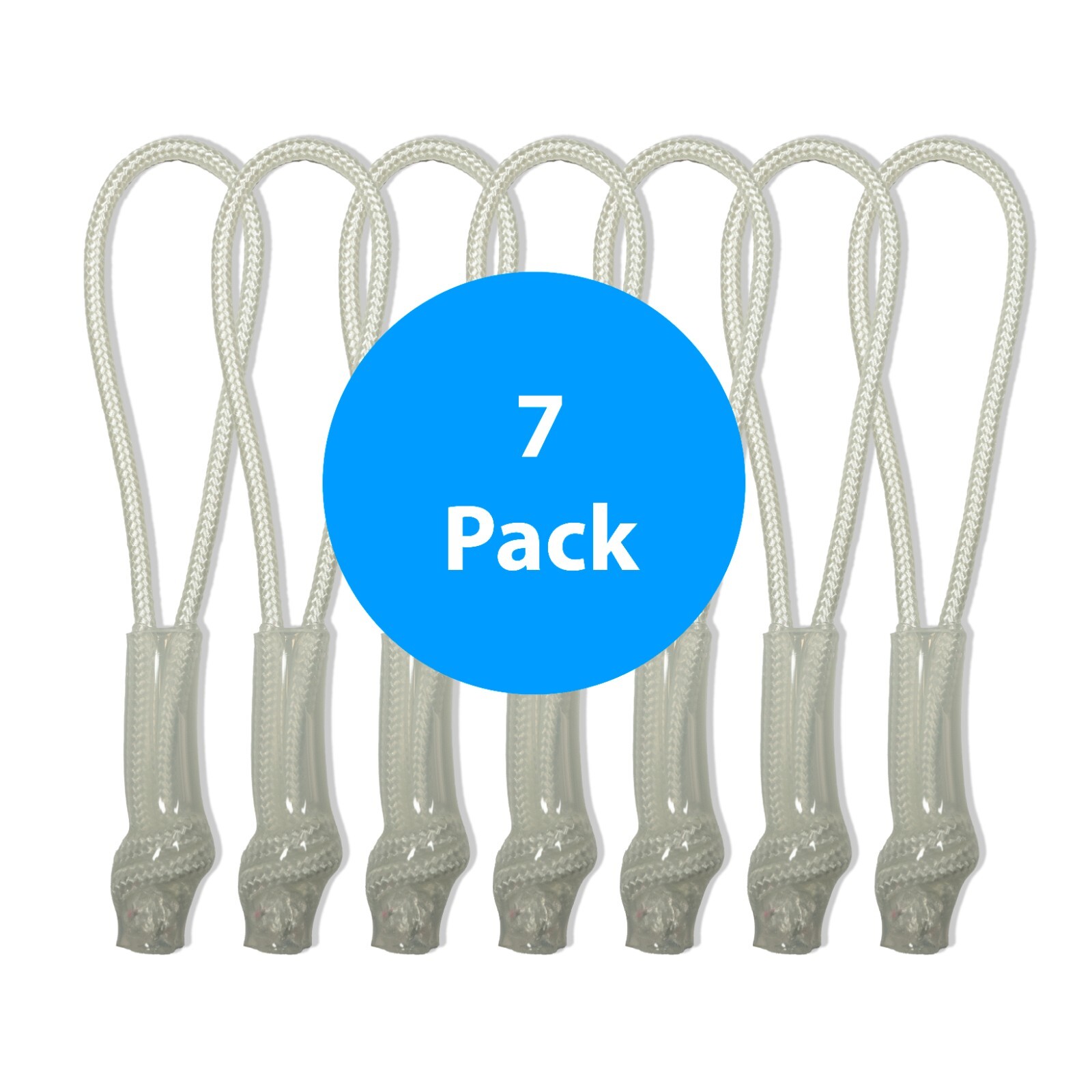 White Elite Zipper Pulls (Set of 7) replacement for Nike Bag – Paracord Dredz