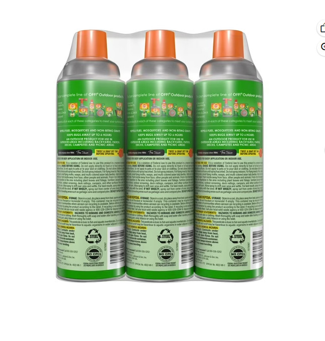 OFF! Outdoor Insect and Mosquito Repellent Fogger 16 oz., 3 pk.