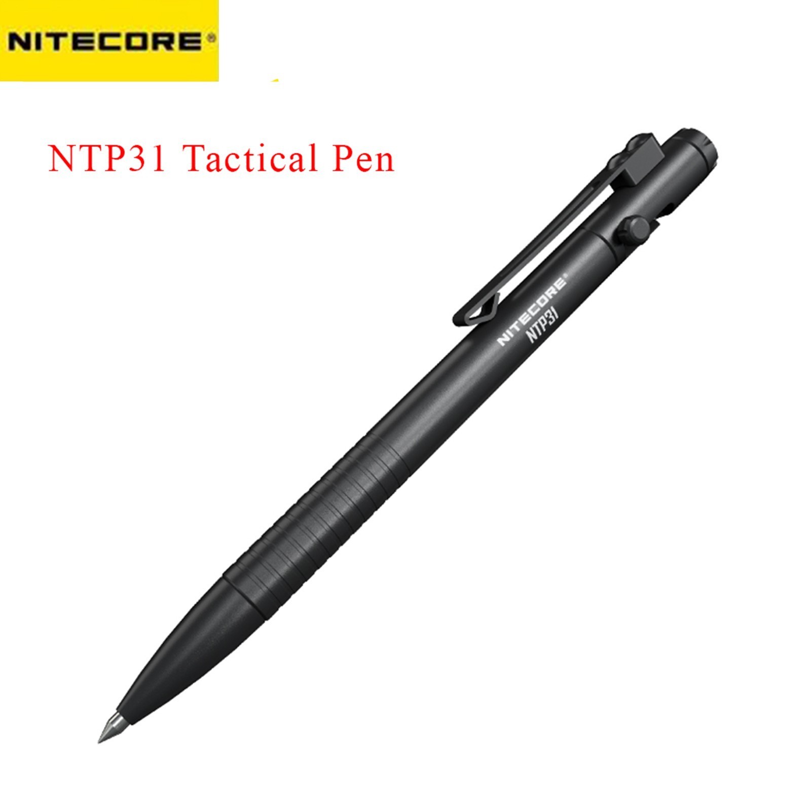 NITECORE NTP31 Bolt Action Aluminum Alloy Tactical Pen W/ Tungsten Glass Breaker