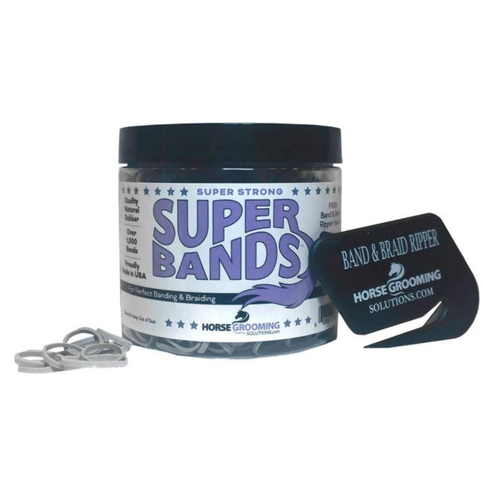 Healthy Haircare Product-Super Bands- Grey 1/4 Pound 3 Count (Pack of 1), Gray