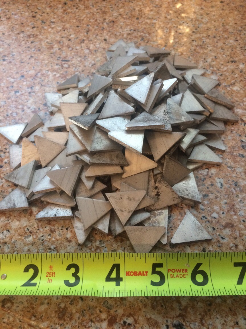 Solid Magnesium Triangles Fire starter- 2 Lbs, for zipper or keychain, emergency