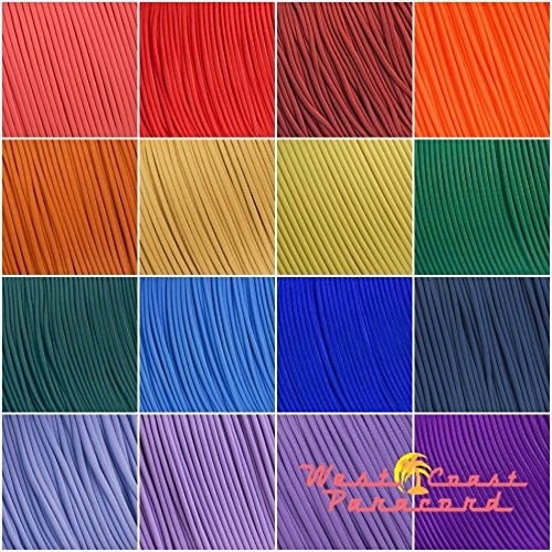 Solid Color Nylon Military Paracord 550 Type III 7 Strand Utility Cord Cream