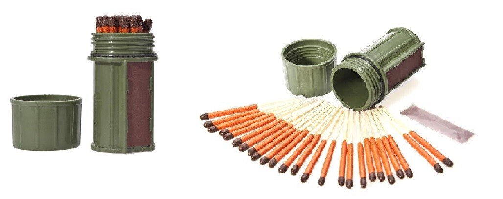 UCO Stormproof 25 Match Kit Dark Green Container – 2 Pack