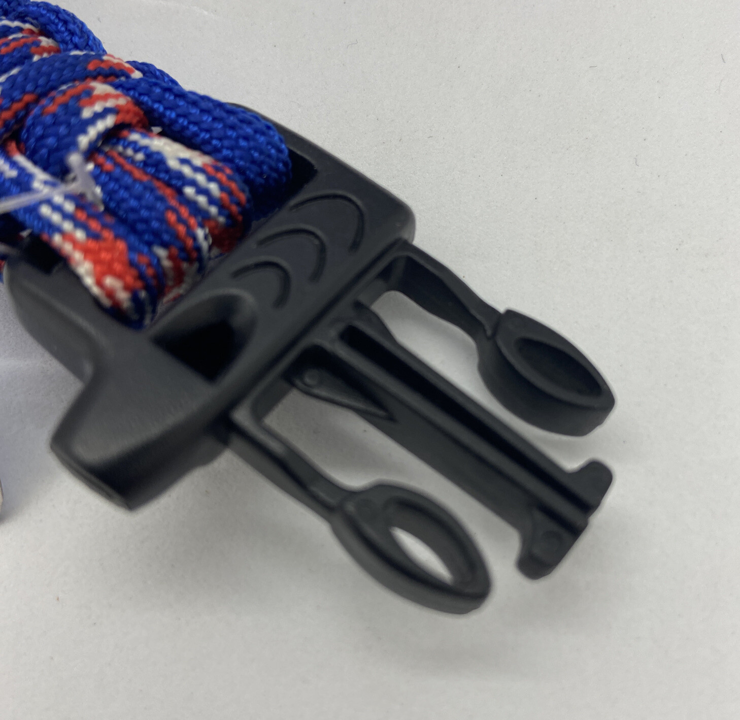 Paracord Cord Bracelet Red White And Blue Cobra 9″ Inch Survival Whistle 16 Pack