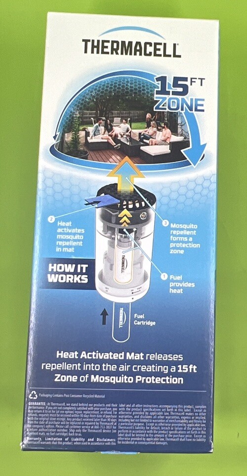 Thermacell Mosquito Repellent Patio Shield Midnight 15 Ft Zone Bonus 24hr