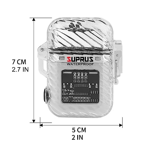 Luminous 3 Modes of Flashlight Windproof Waterproof Lighter Electric Silver