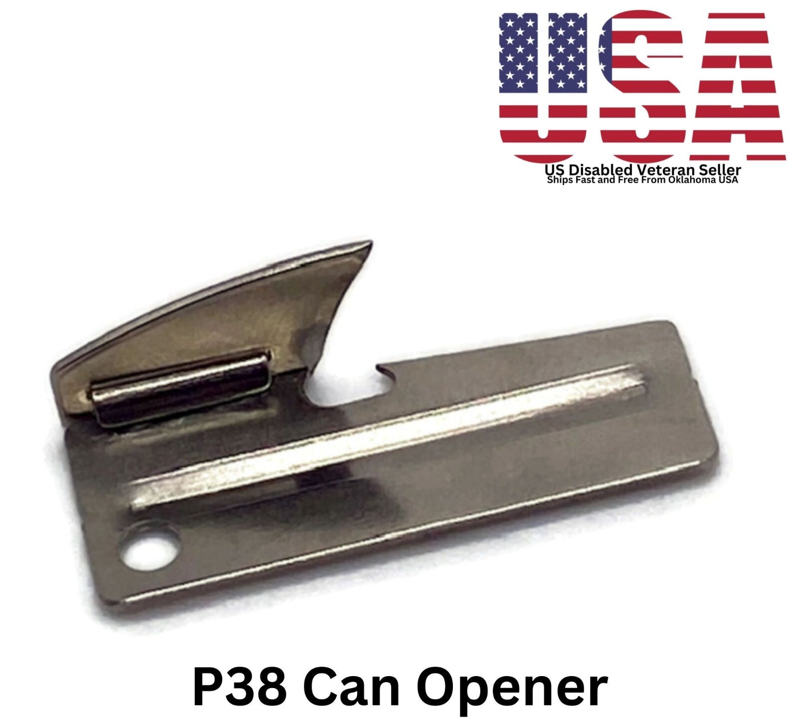 ORIGINAL MILITARY ISSUE P38 CAN OPENER MADE IN USA