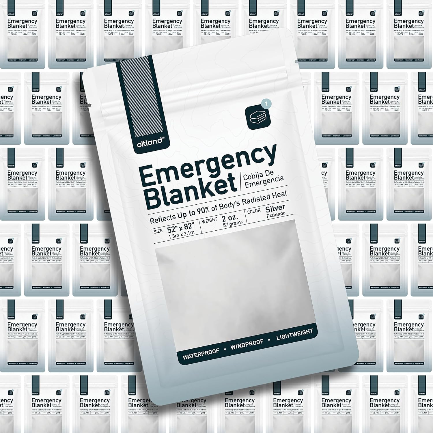 100 Pack of Emergency Blankets – Bulk Heat Reflective Blankets for Winter Surviv