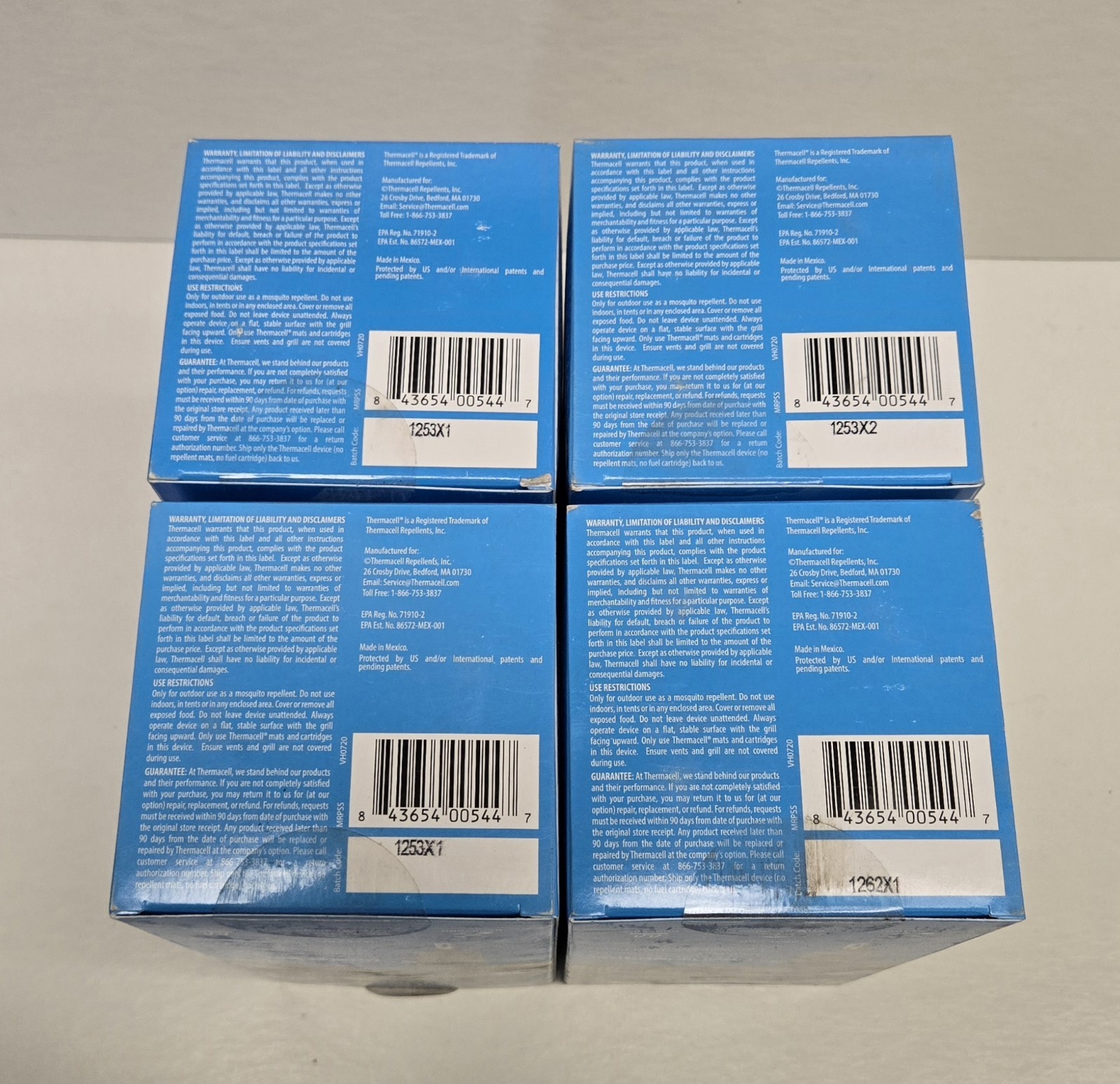 LOT OF 4 Thermacell Patio Shield 15 FT Coverage Zone Mosquito Repellent, Tan