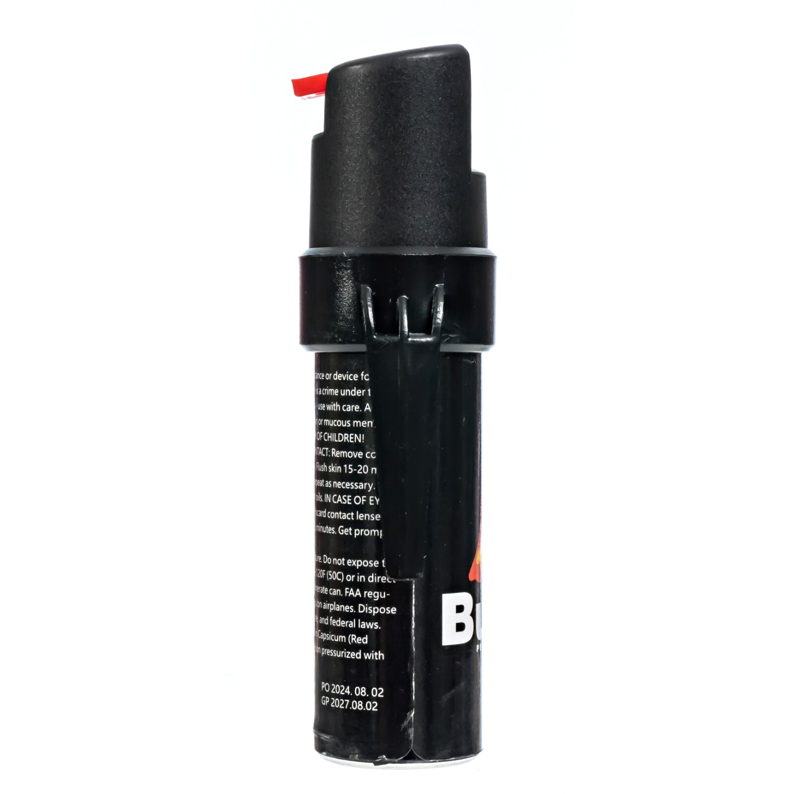 2 Pack Burn Pepper Spray for Self Defense 0.84 fl oz Black with Security Clip