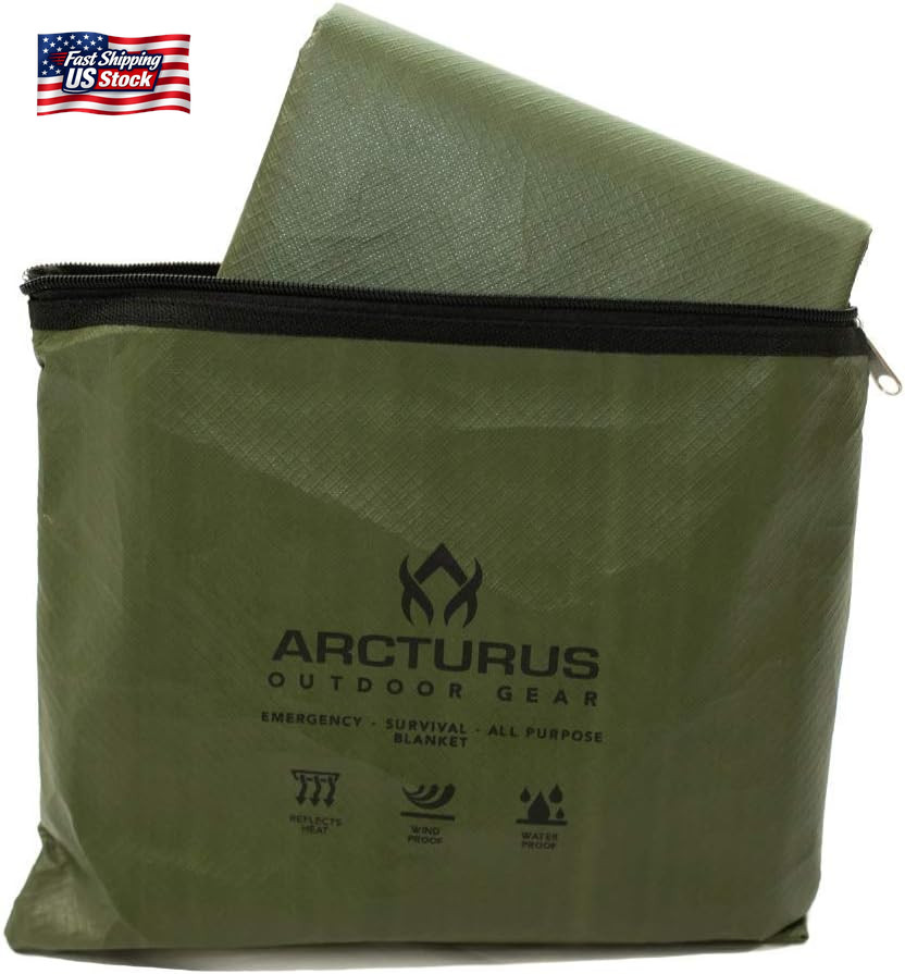Arcturus Insulated Tarp, Reusable Heavy Duty Thermal Survival Blanket – 60X82In,