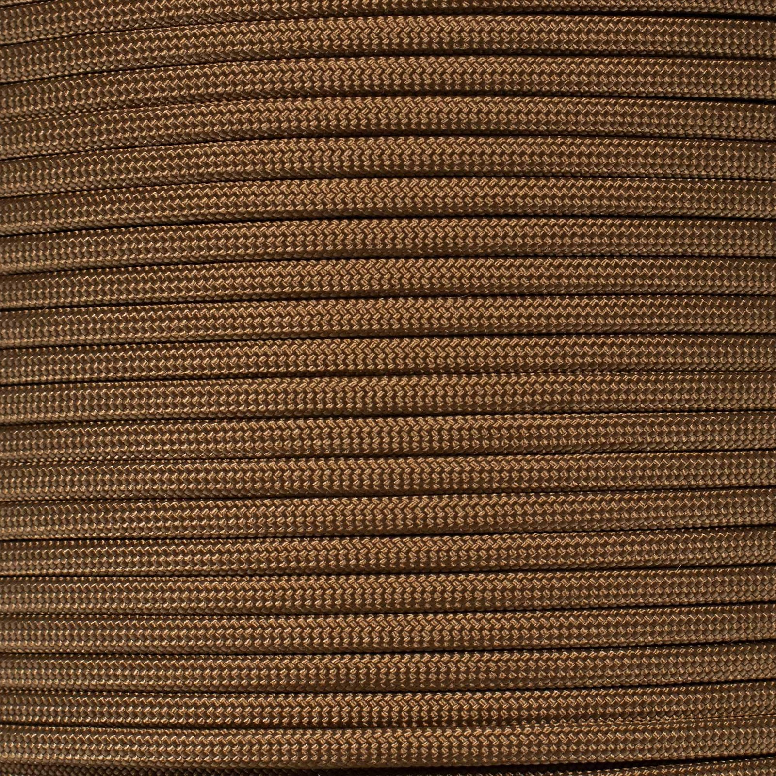 Solid Color Paracord Choices of 550 LB Tensile Strength 50 ft., Coyote Brown