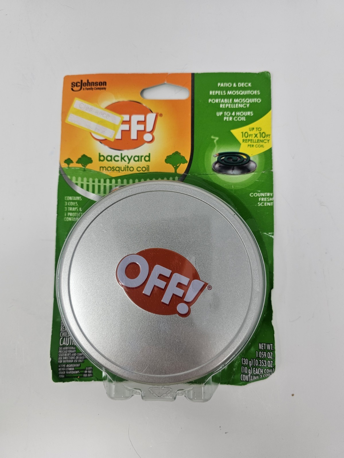 Title: OFF! Backyard Mosquito Coil Portable Repellent w/ Container 3 Coils