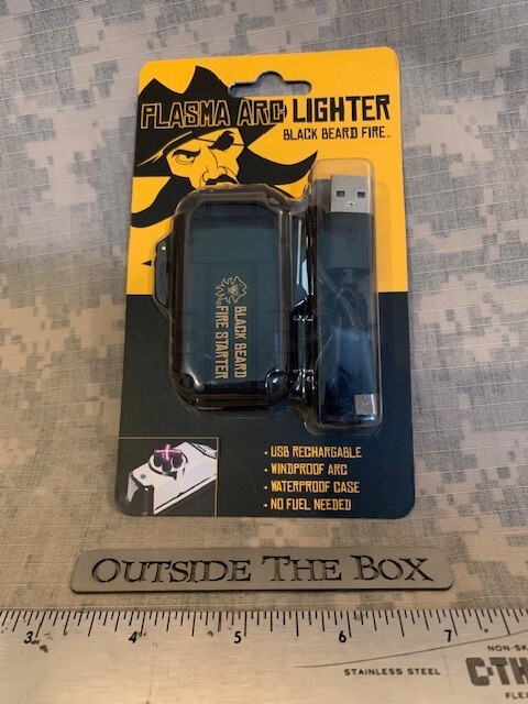 Black Beard Fire PLASMA ARC LIGHTER – USB Recharge, Wind & Waterproof, NO FUEL!