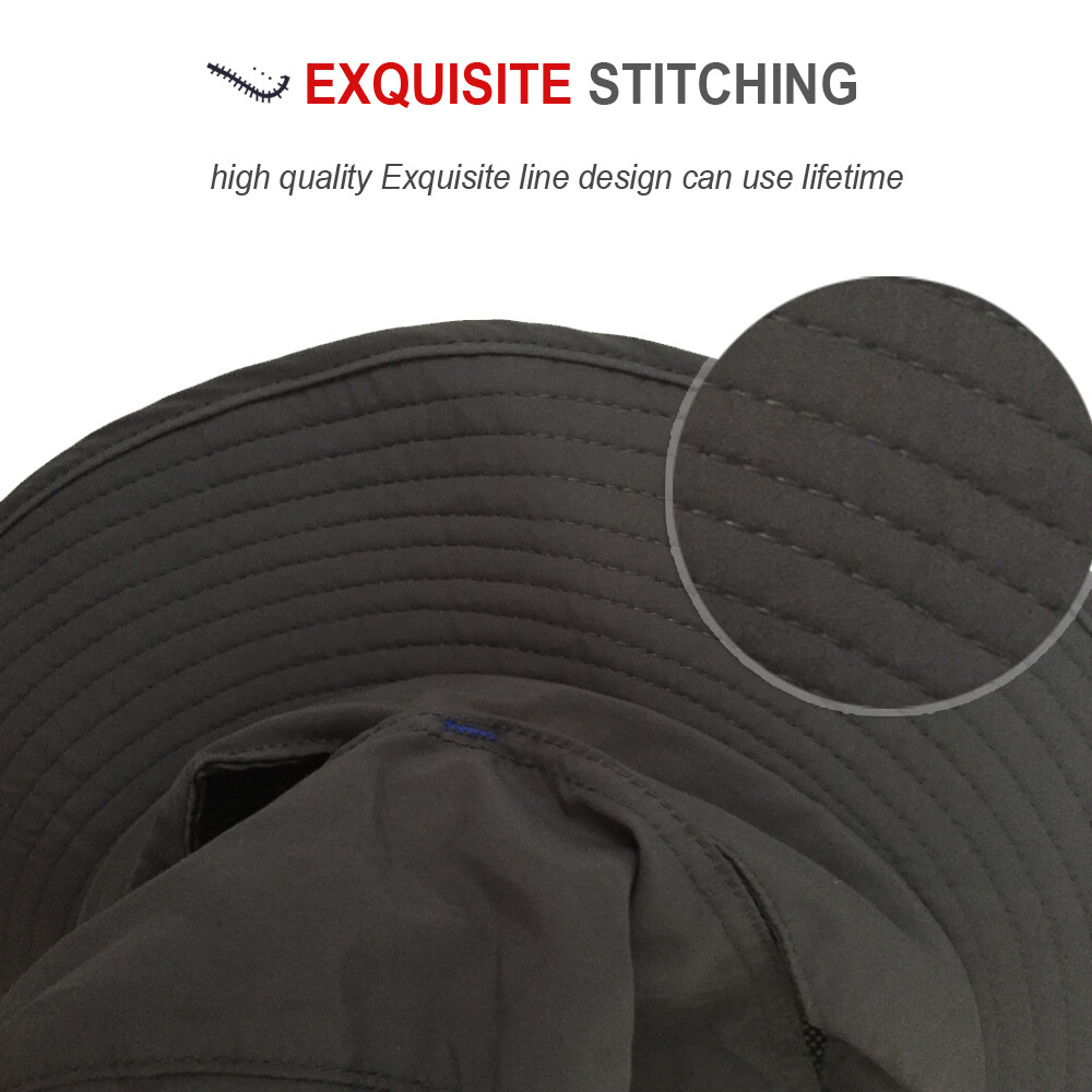 Women Mosquito Insect Nets Hats Head Face Protection Boonie Sun Cap Hidden Mesh