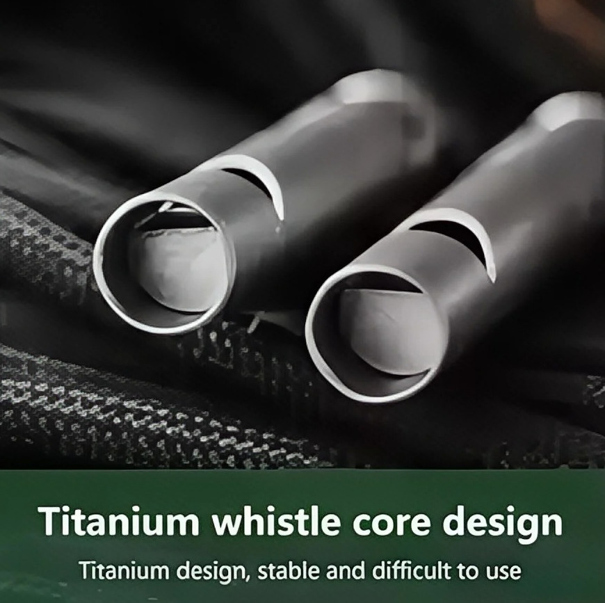 Titanium Emergency Survival Whsitle 120dB Pea-Free Ultralight Outdoor Safety