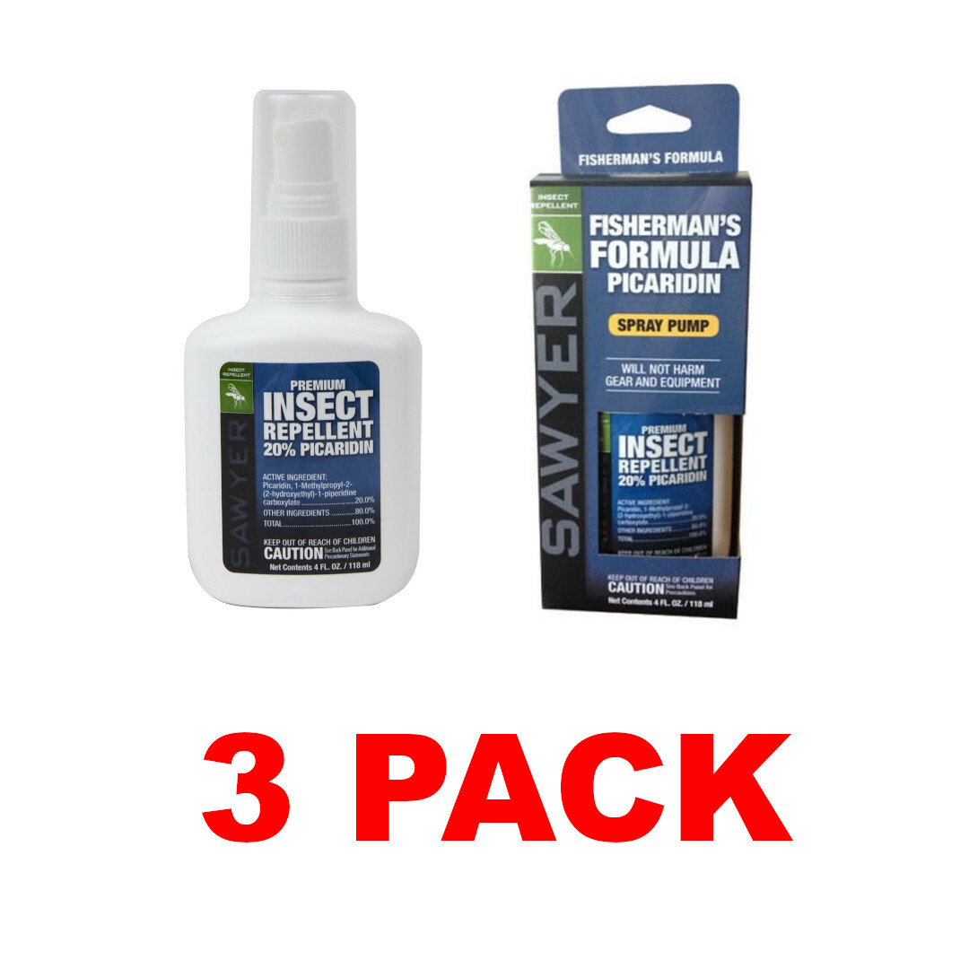 SAWYER SP544 Picaridin Insect Repellent Spray Mosquitos Tick 4oz Bottle (3 Pack)