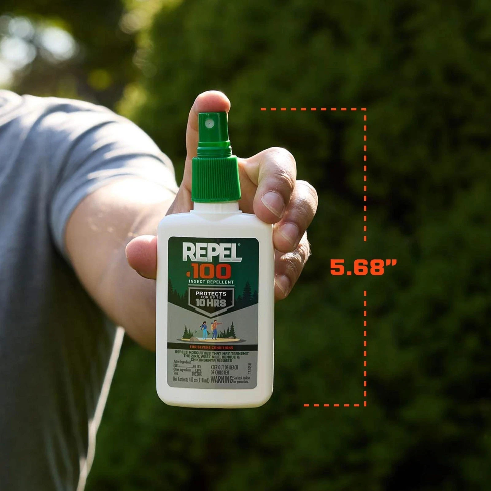 Repel 100 Insect Repellent 4 oz. – DEET Pump Spray 10Hr Mosquito Tick Protection