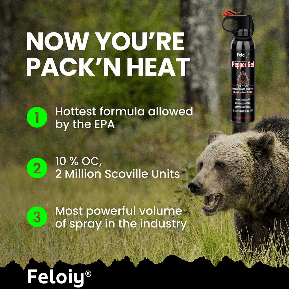 New Feloiy Maximum Strength 11 oz. Pepper Spray Self Defense