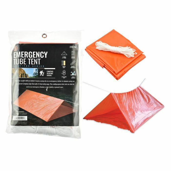 Emergency Survival Camping Shelter Tube Tent Waterproof Prepper 8.25′ x 6′