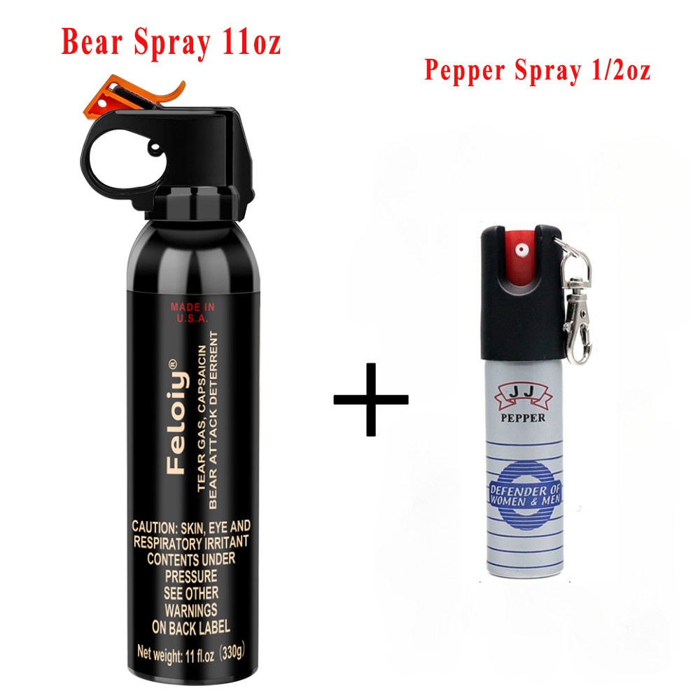 Pepper spray with safety clip, easy to carry with 1 Pack Free peper spray 1/2oz