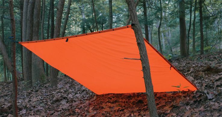 ESEE Survival Signal Tarp Durable 300 Denier Nylon Construction Blaze Orange