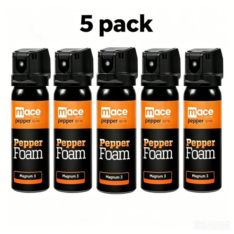 5 Pack Magnum 3 Pepper Foam – Self Defense Pepper Spray 2 fl oz