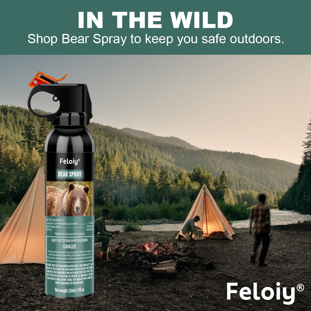 Feloiy ULTRA HOT BEAR Deterrent Repellent Spray 11oz w/ Holster ALL SPECIES US