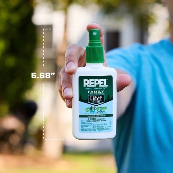 2 pack Repel Insect and Mosquito Repellent Family Pump Spray, DEET-Free Bug Spra